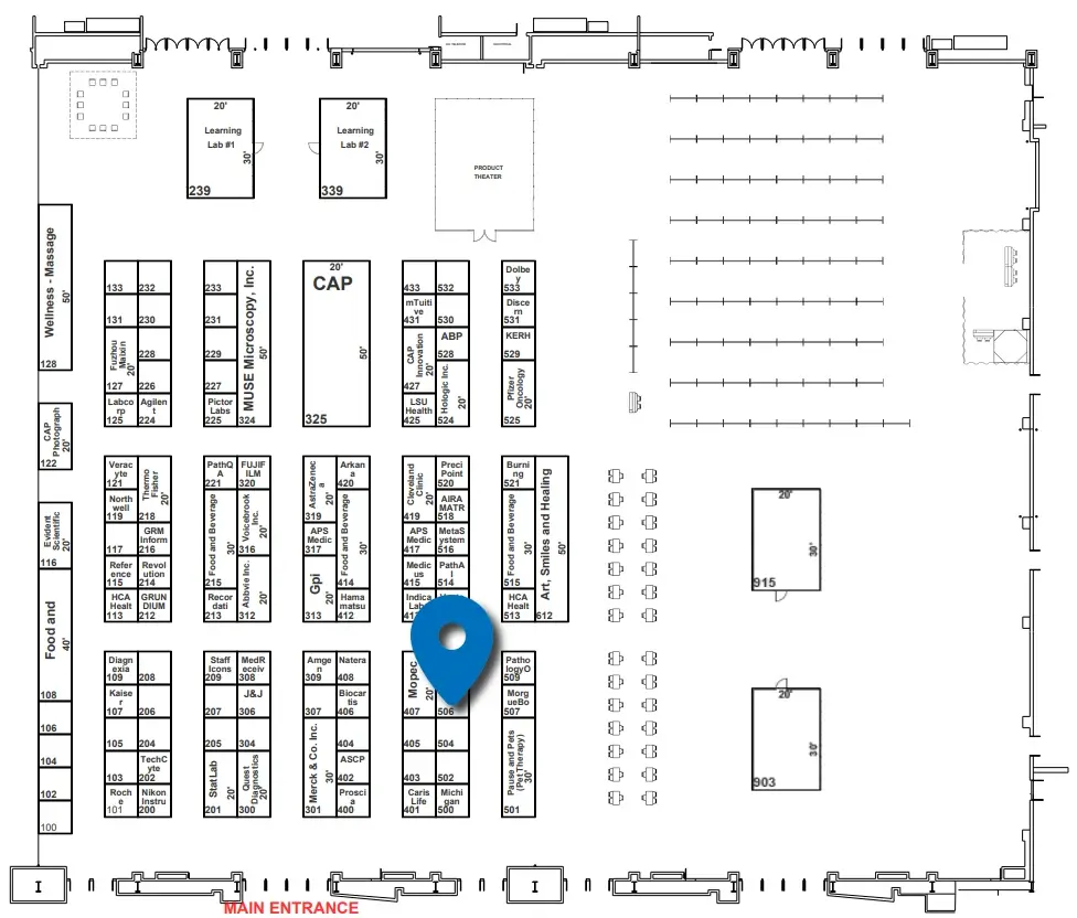 Map: Find Bruker Biomedical Systems at CAP25, #506