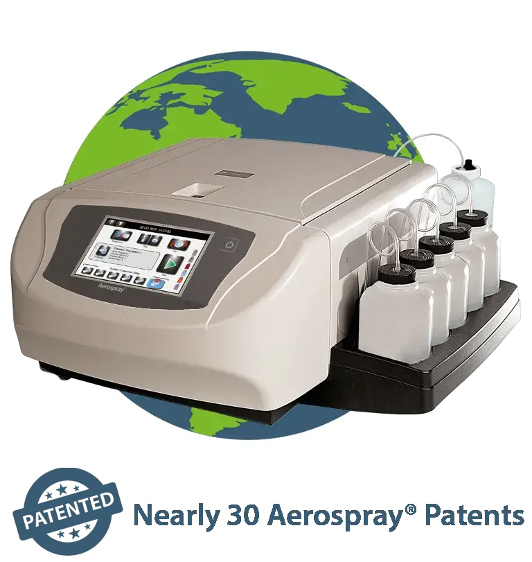Cytology Slide Stainer/Cytocentrifuge - Nearly 30 Aerospray® Patents